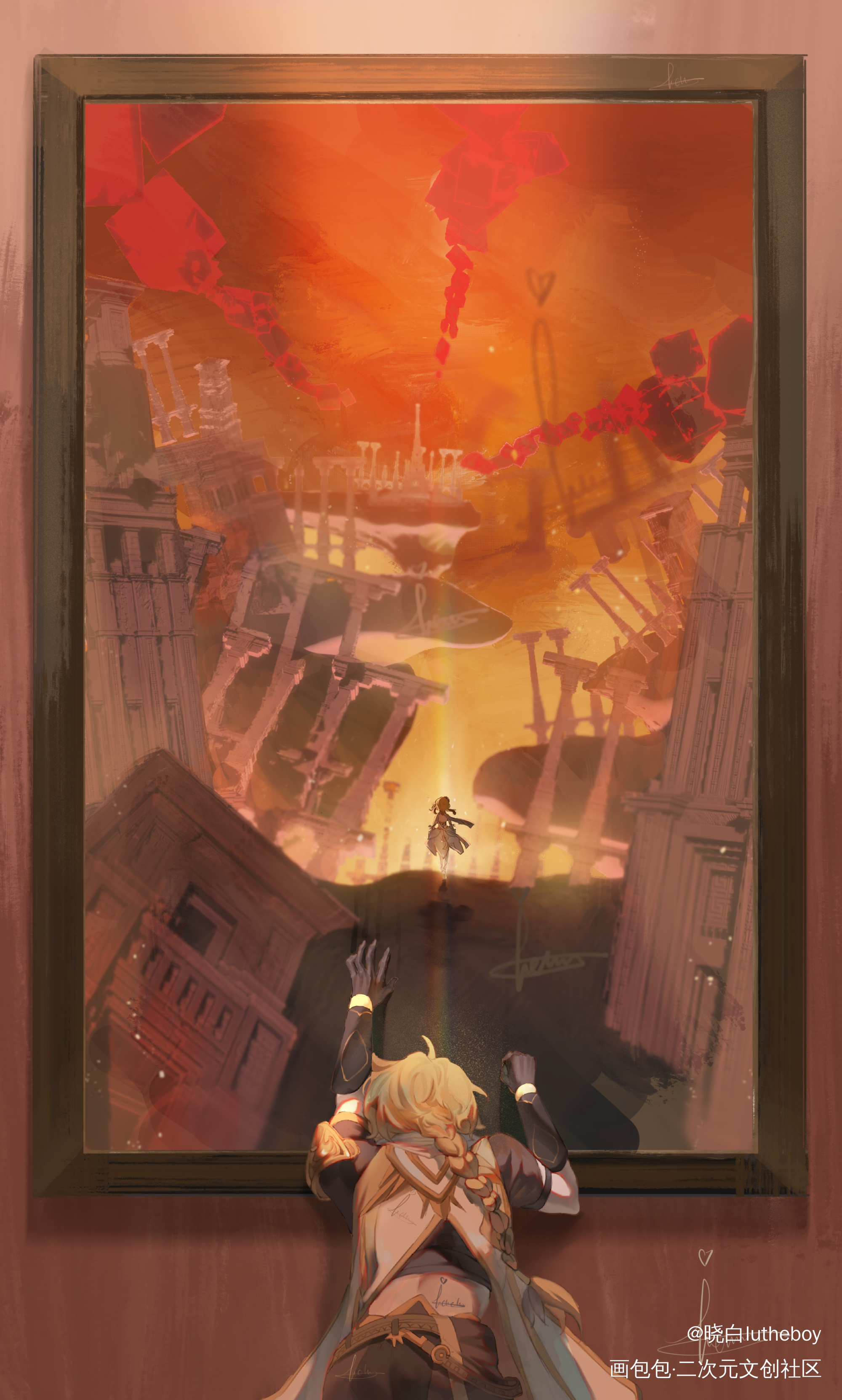不要走_原神原神空荧绘画作品