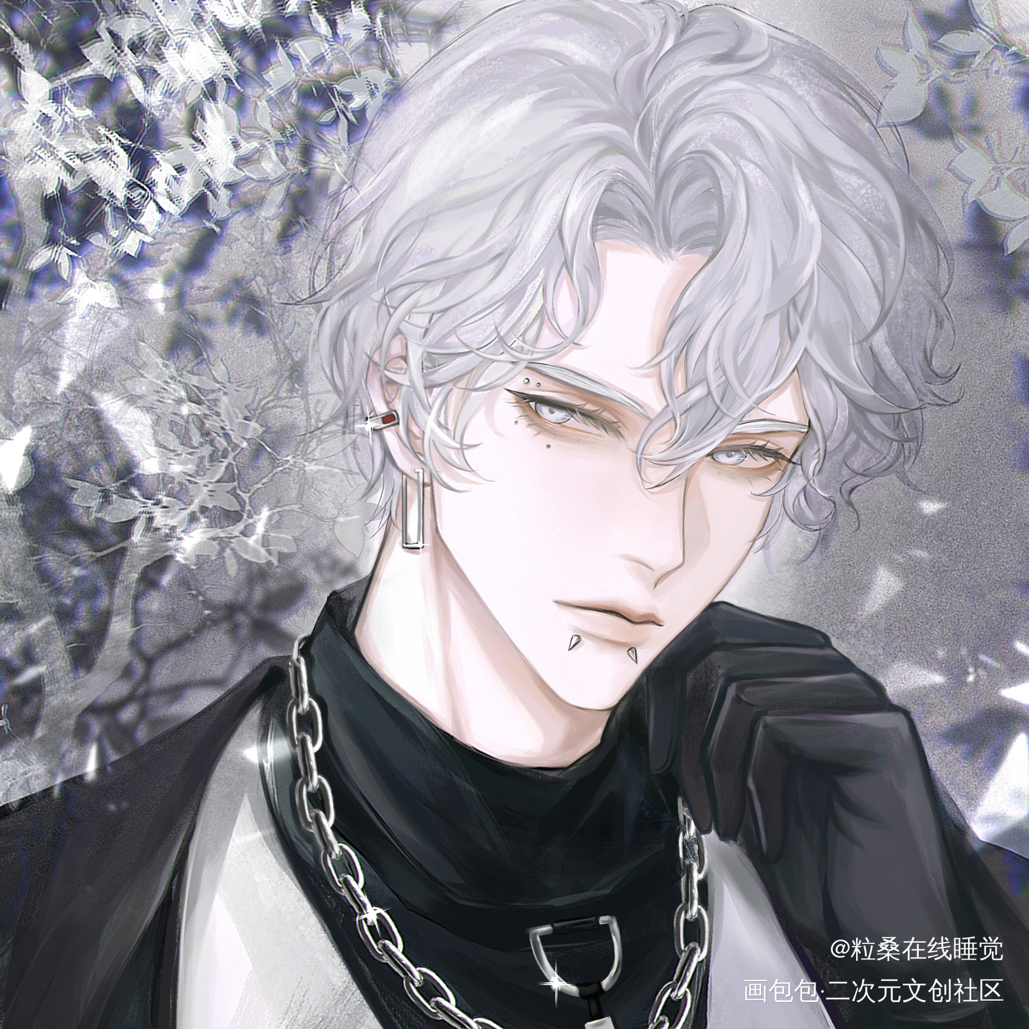 帅哥凝视_付费委托约稿绘画作品