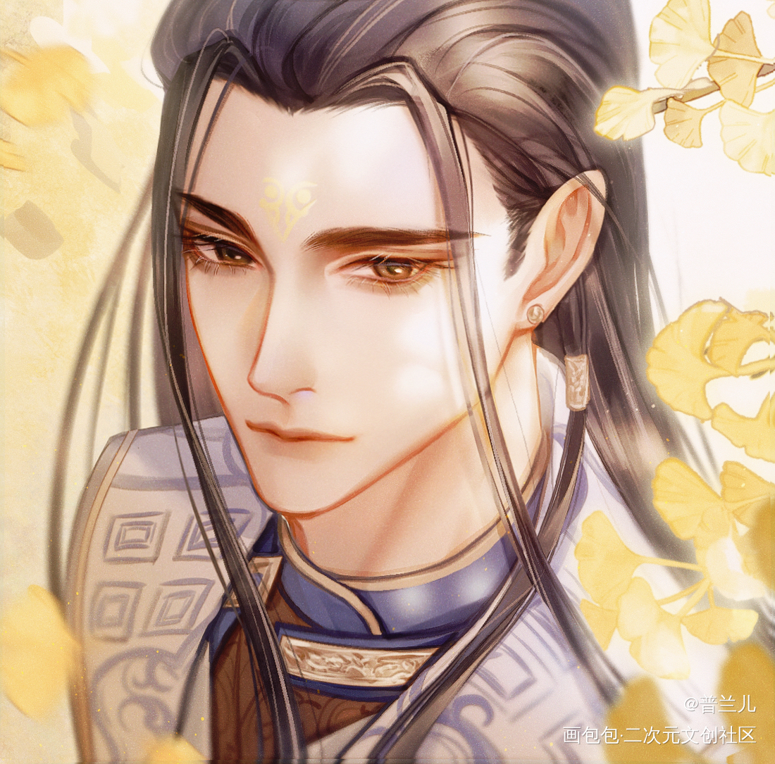 法铧：为爱降智的高冷男人（？）_古风头像插画同人法铧神澜奇域无双珠摸鱼板绘绘画作品
