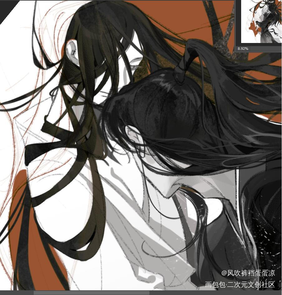 你何必大喜大悲，他又带不进轮回_二哈和他的白猫师尊燃晚绘画作品