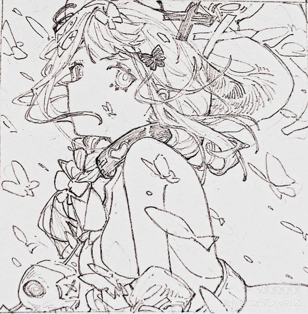 与蝶_绘画oc绘画作品