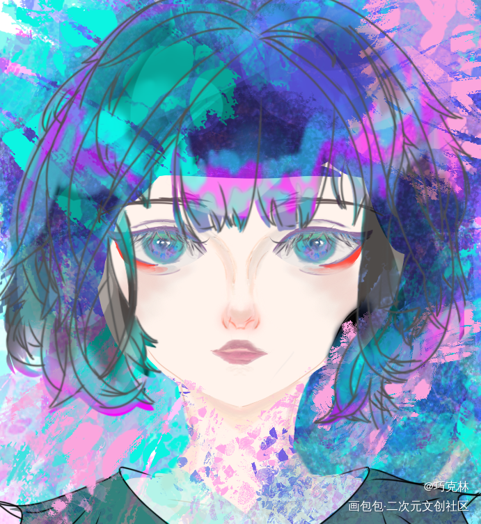 涂料美人(❤ε❤)_板绘涂oc绘画作品