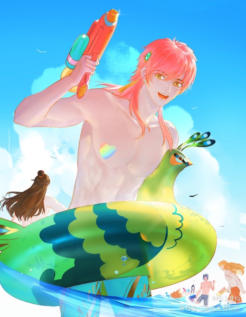 盛夏_天宝伏妖录绘画作品