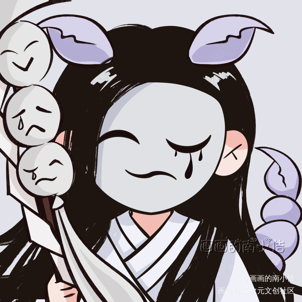 十二星座系列 天蝎座 白无相_天官赐福古风Q版头像十二星座绘画作品