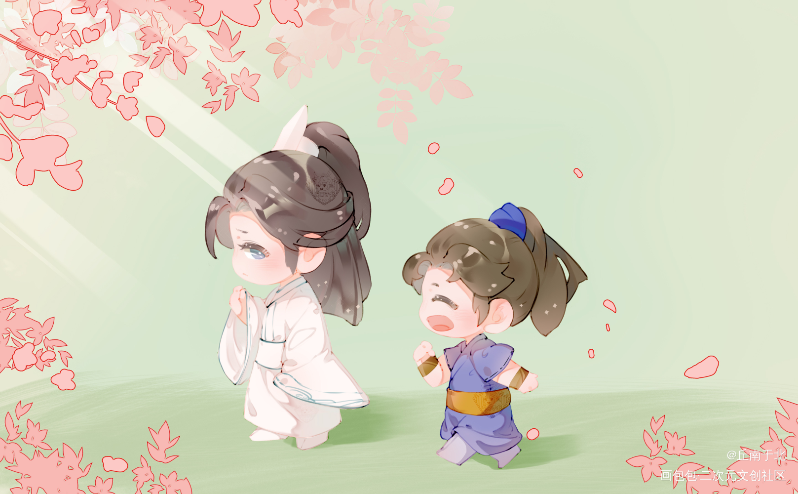 第四年、愿一切如初_二哈和他的白猫师尊燃晚Q版绘画作品