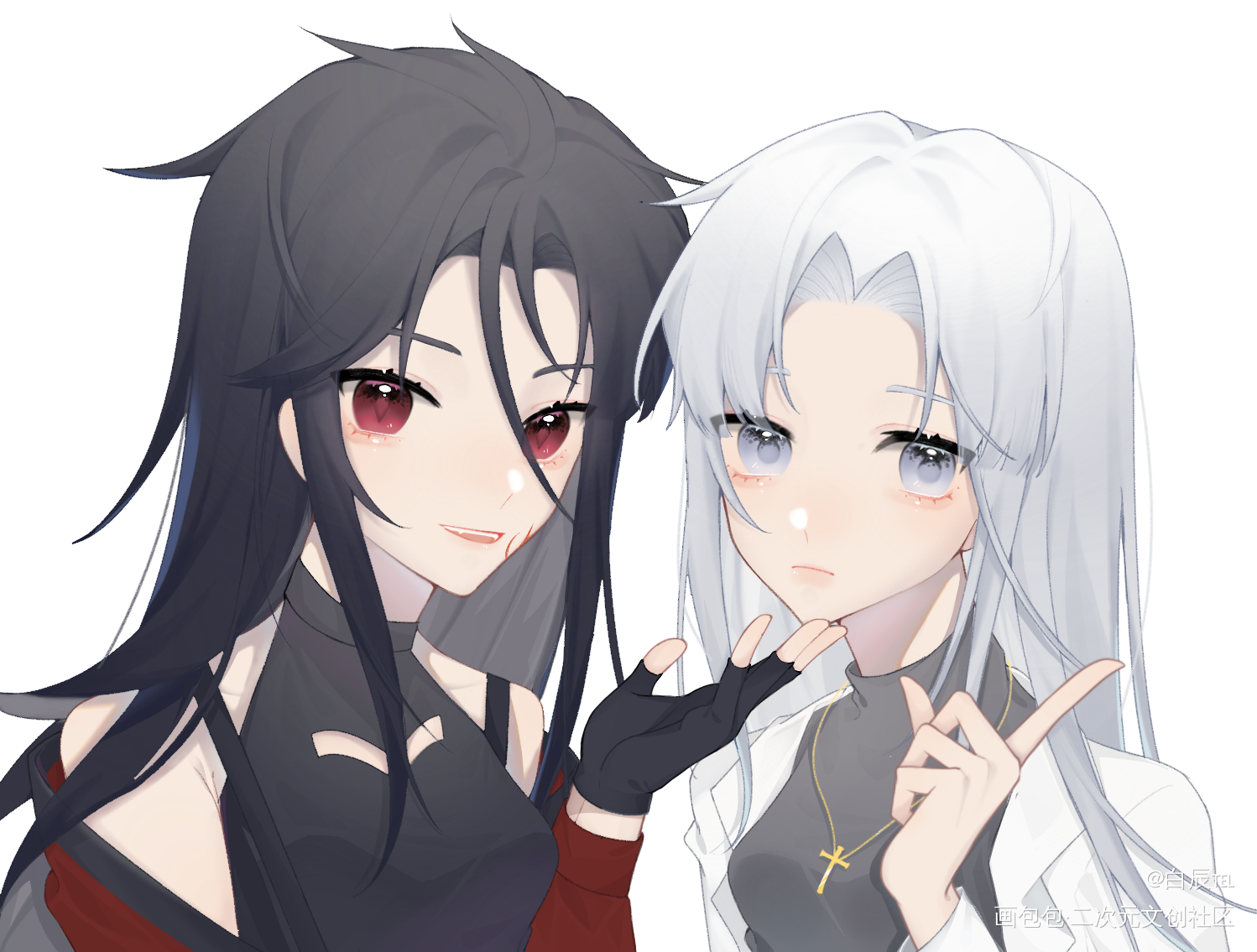 美女贴贴_约稿绘画oc绘画作品