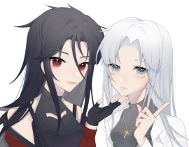 美女贴贴_绘画作品