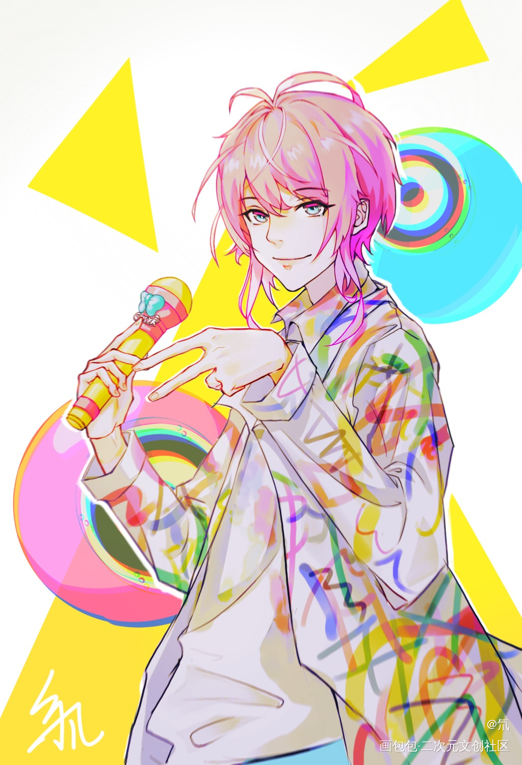 乱宝(๑>◡<๑)_催眠麦克风绘画作品