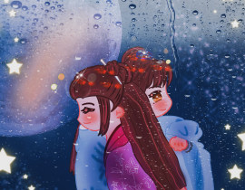 抱抱_绘画作品