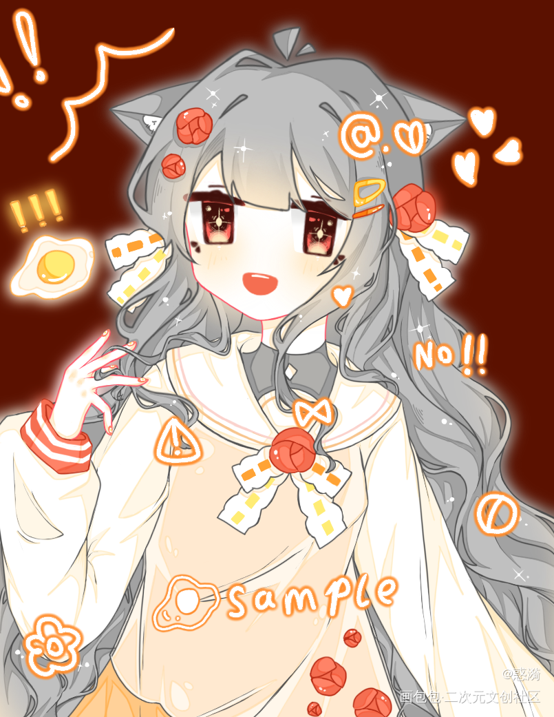 发发稿_盲盒白菜约稿老板的oc稿件摸鱼约稿绘画作品