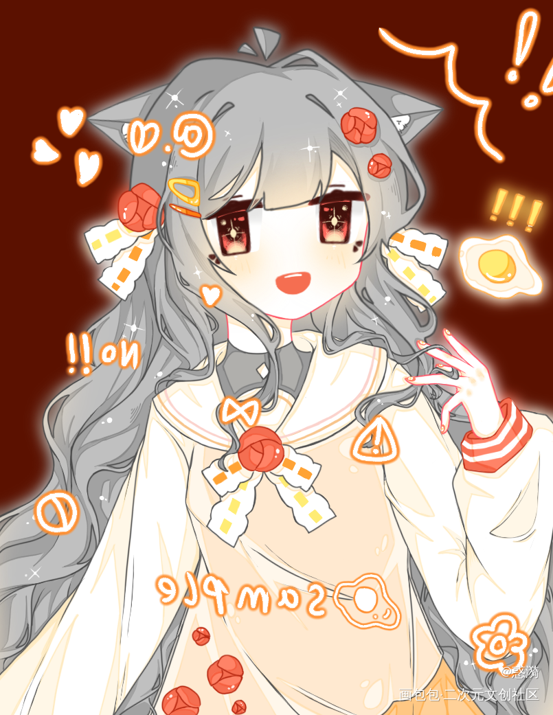 发发稿_盲盒白菜约稿老板的oc稿件摸鱼约稿绘画作品