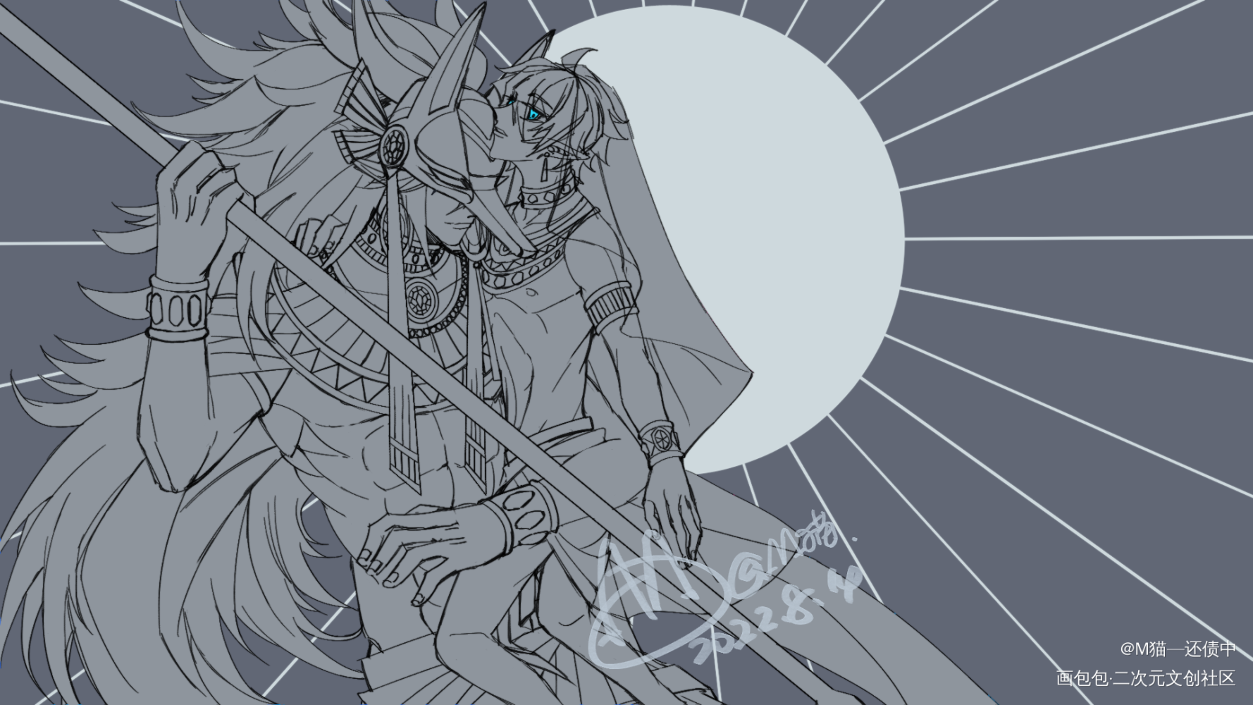 【all金/杰德理金】埃及pa_all金插画同人金受only杰德理金绘画作品