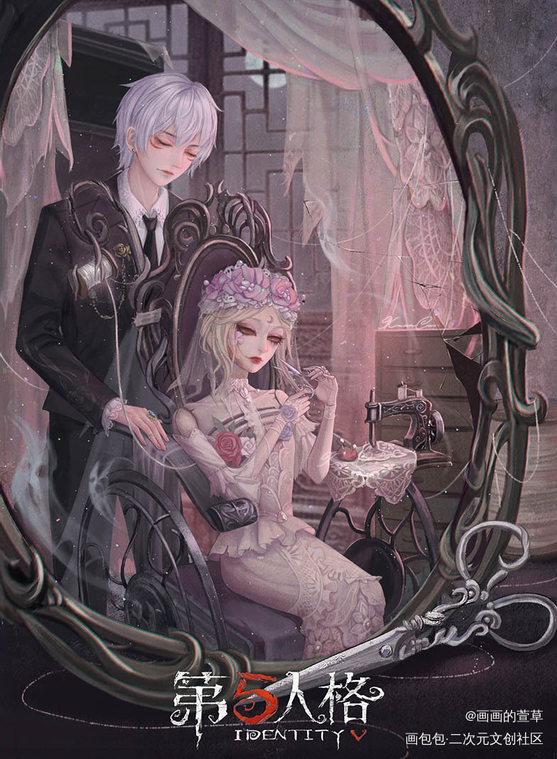 游戏玩家联动角色2_第五人格第五人格雕刻家夜魔摸鱼页欧美风约稿绘画作品