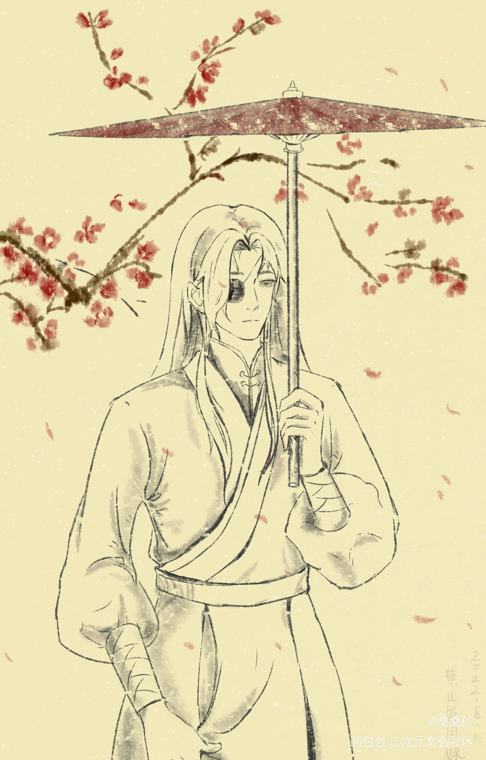 血雨探花  花城_天官赐福绘画作品