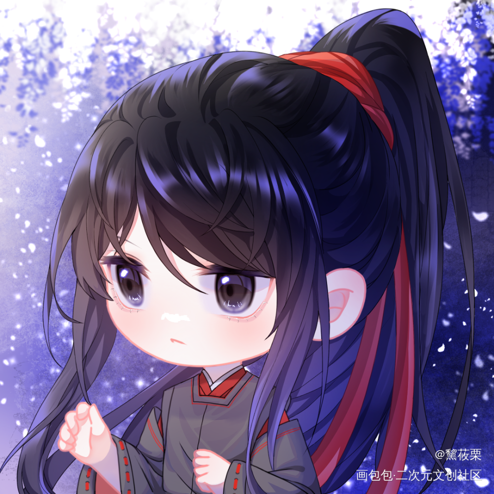 无水印QQ柳_我在惊悚游戏里封神平涂Q版头像同人绘画作品