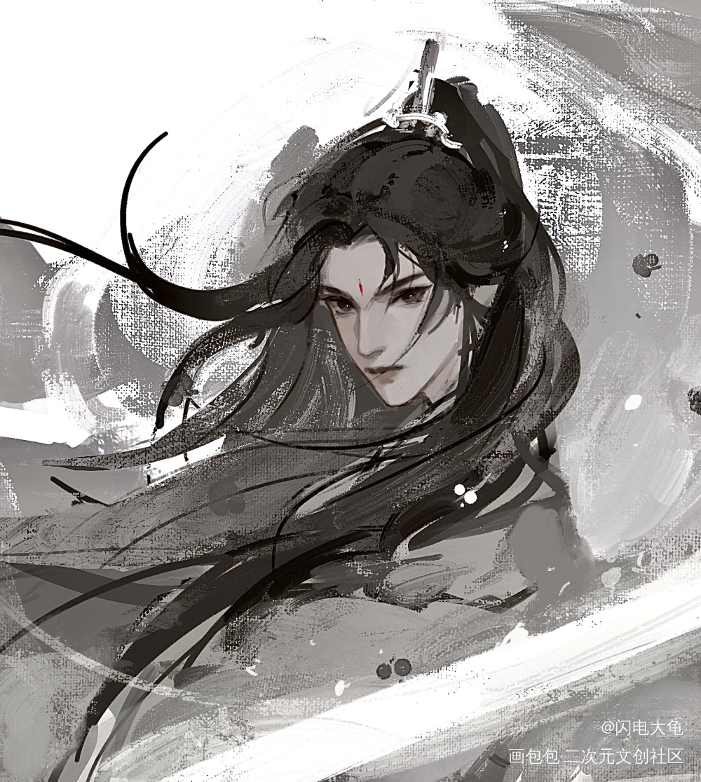 摸了个zmgg_六爻严争鸣古风厚涂插画摸鱼板绘priest绘画作品
