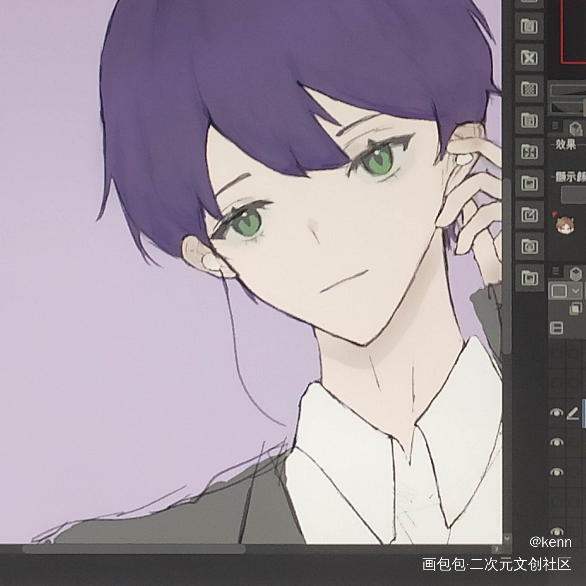比较草的小刀_剑持刀也Vtuber绘画作品