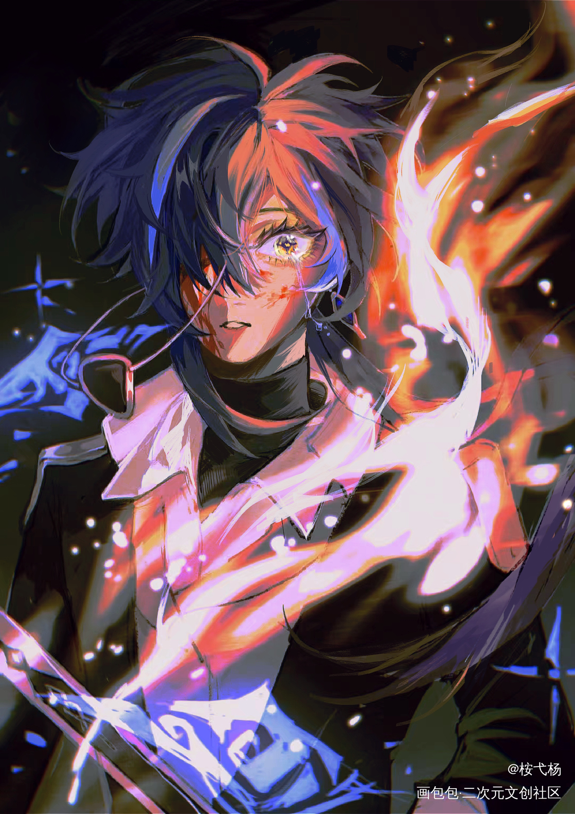我不怪他，这是我应得的_原神插画枭羽凯亚插图绘画作品