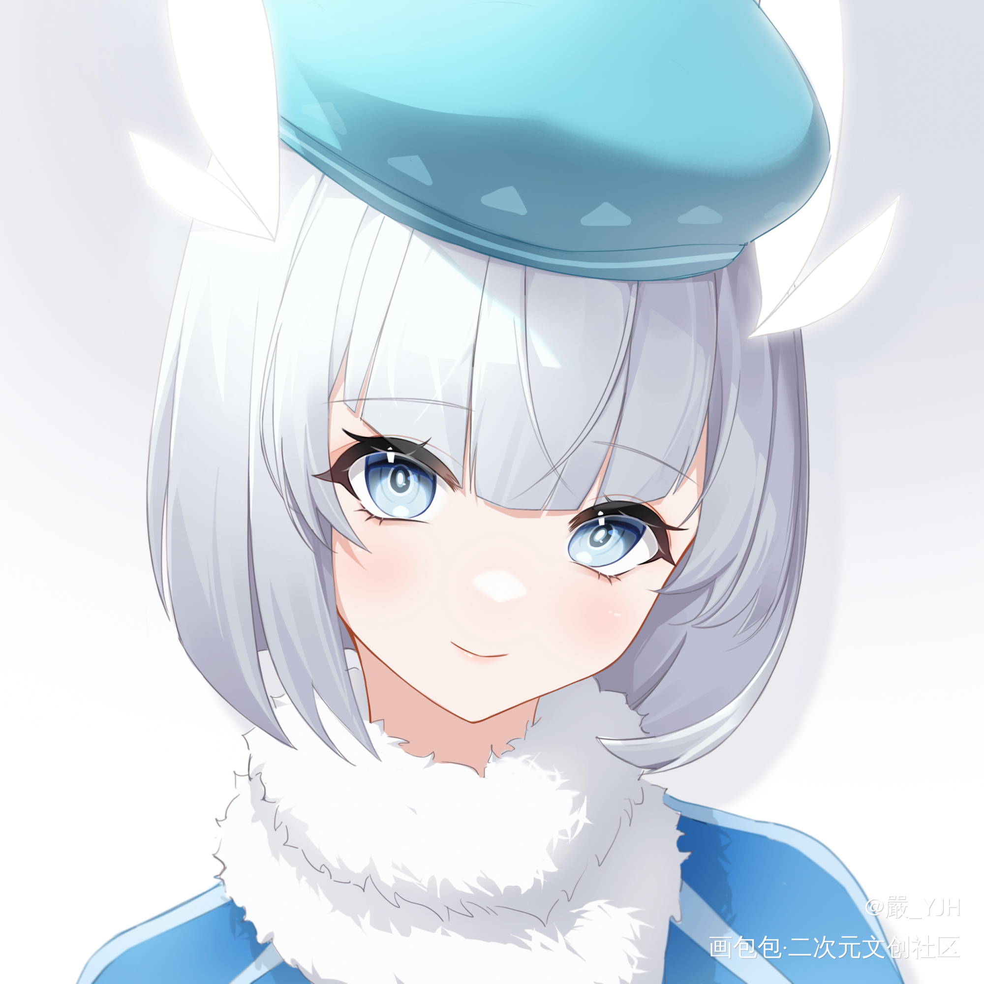 光遇头像🤍💙_光遇头像插画求约稿稿件头像约稿摸鱼板绘绘画原创绘画作品