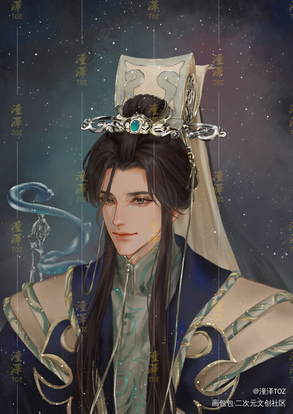 霹雳布袋戏 君奉天x玉逍遥_霹雳布袋戏君奉天玉逍遥古风人物头像头像约稿绘画作品