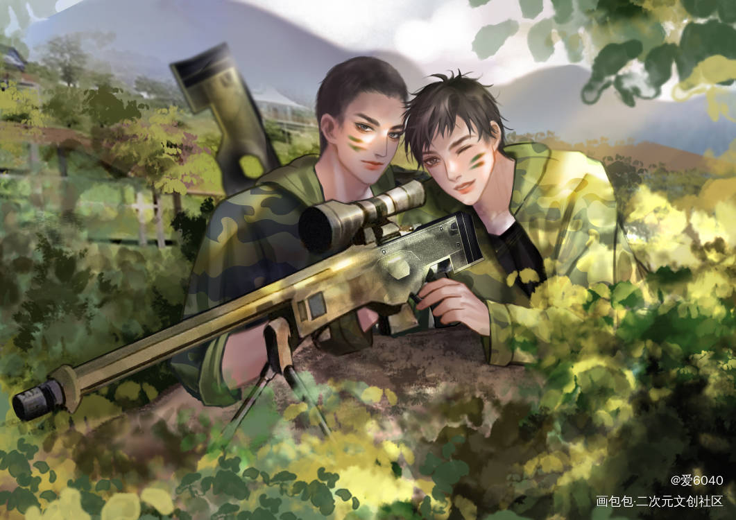 俞白_小白杨俞白板绘涂绘画作品
