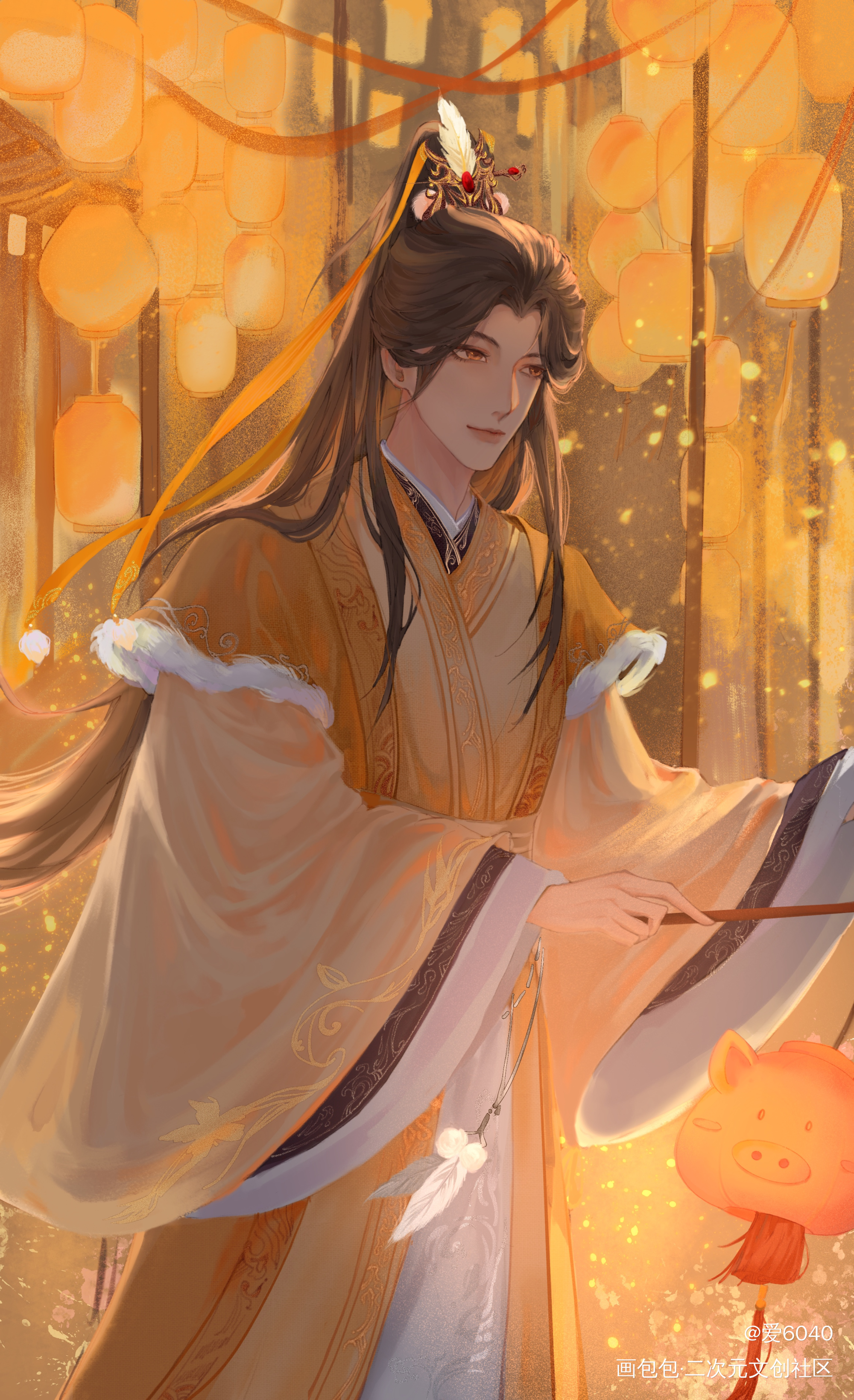俞白_小白杨俞白板绘涂绘画作品