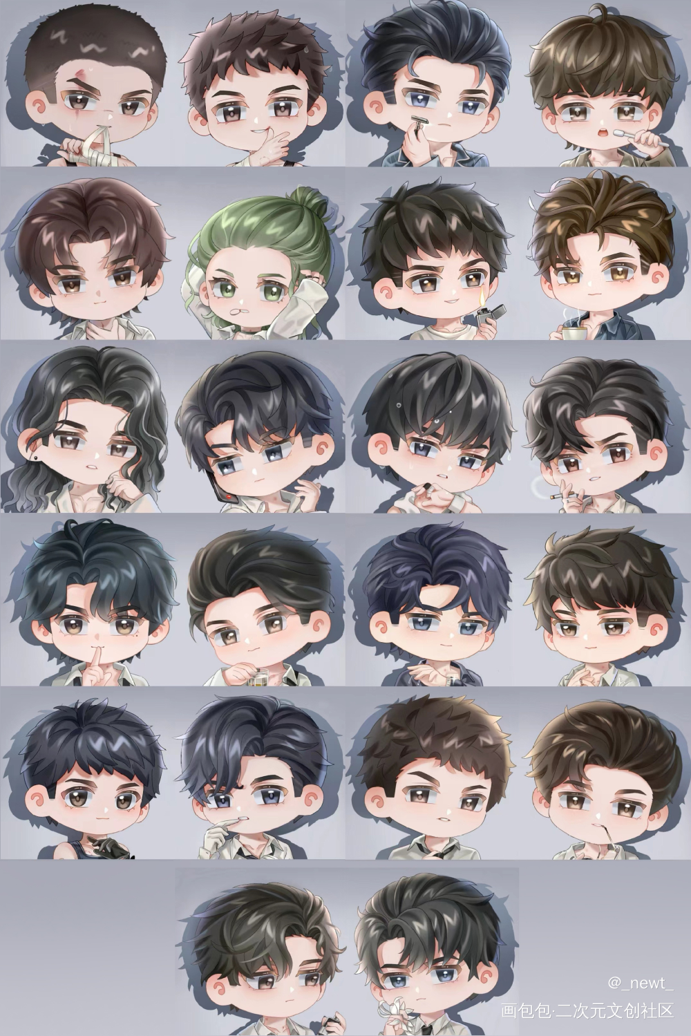 全员白日梦q头_188男团绘画作品