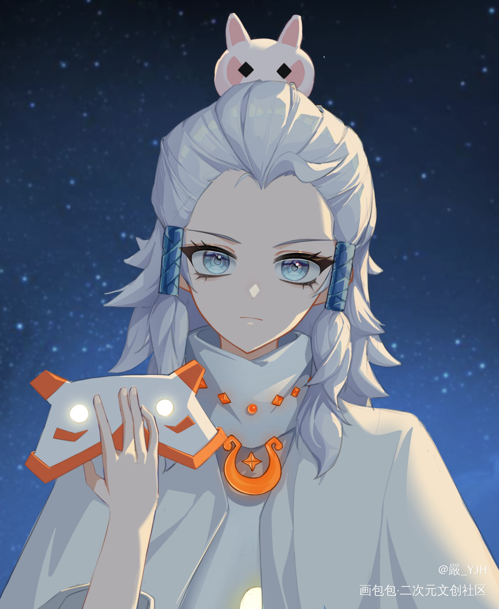 光遇头像💙✨_光遇赛璐璐日系头像插画稿件摸鱼二次元板绘绘画绘画作品