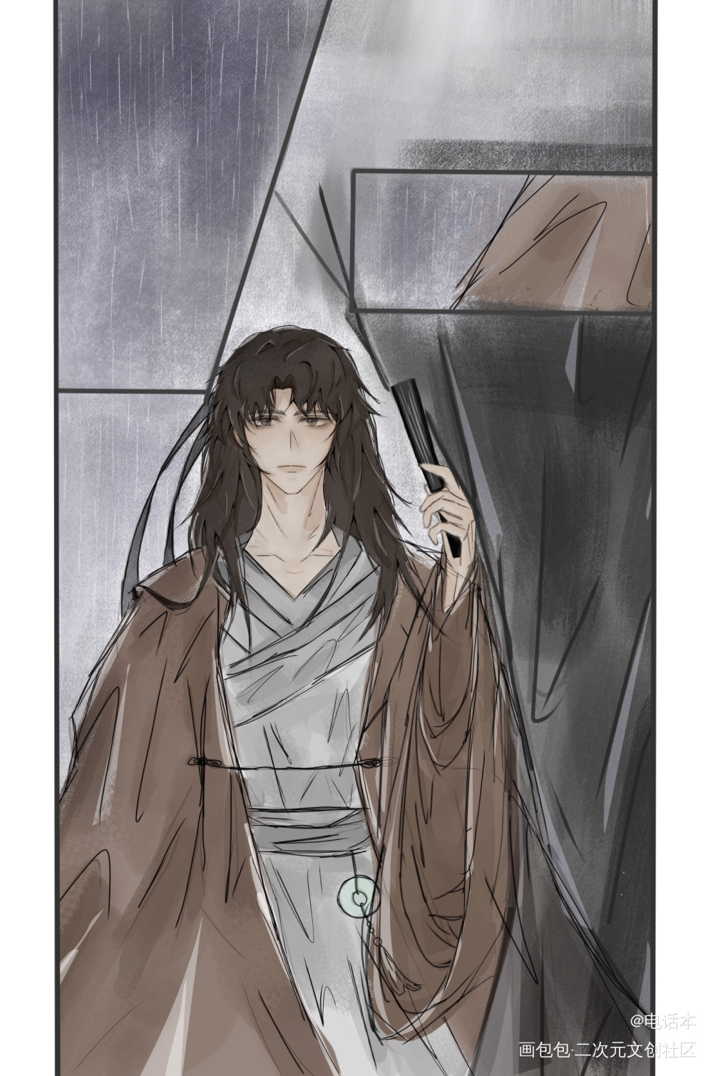 风_摸鱼页绘画作品