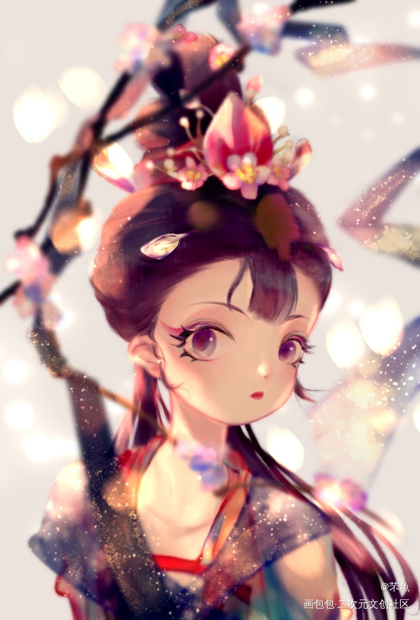 这是个标题_板绘涂摸鱼页古风绘画作品