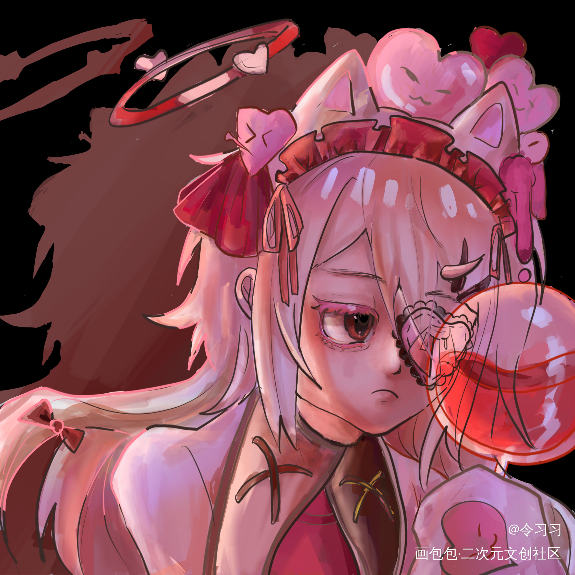 白菜接稿_令习习随手摸鱼白菜约稿练习约稿原创绘画作品