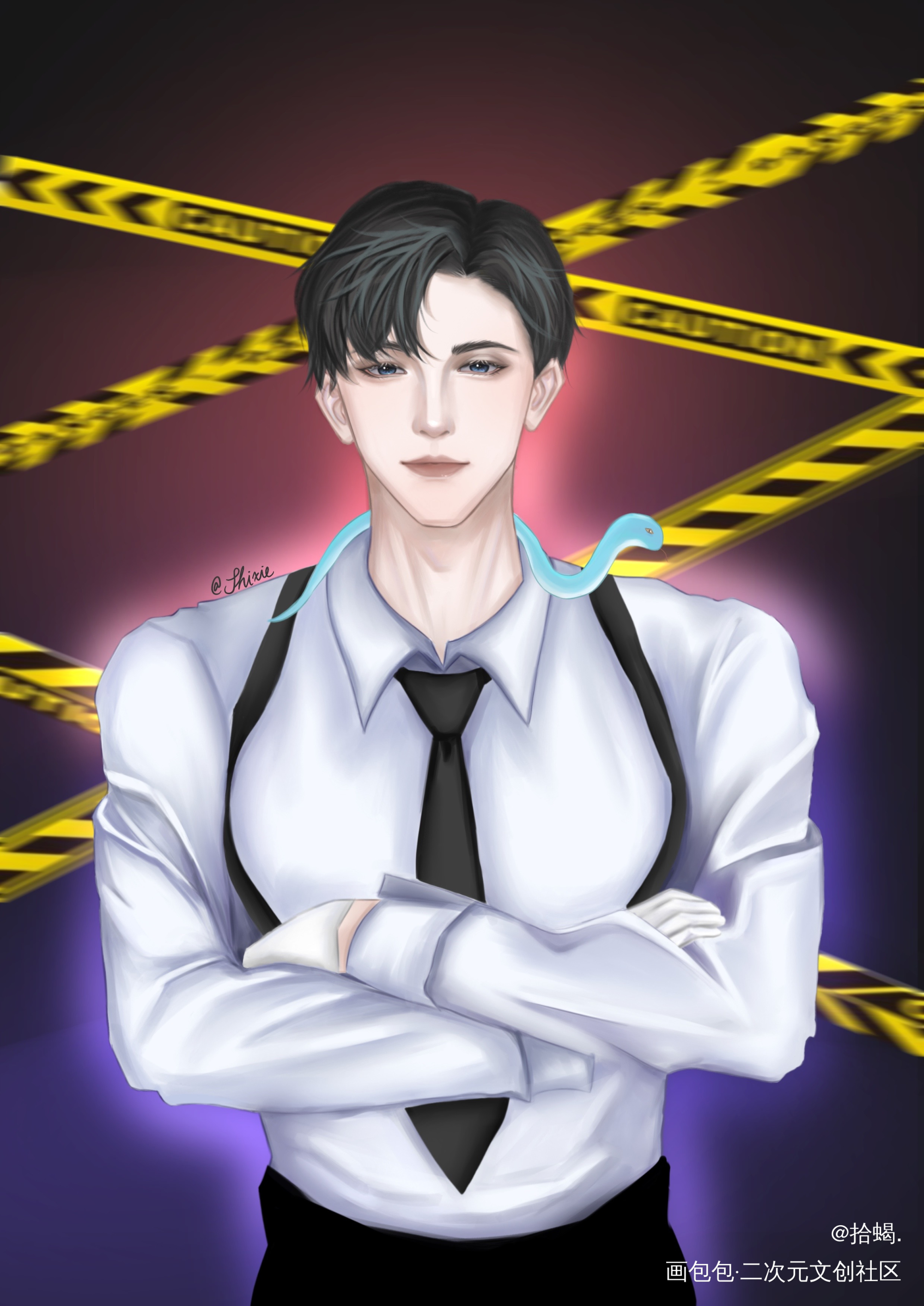 宫sir_火焰戎装188男团宫任宫应弦绘画作品