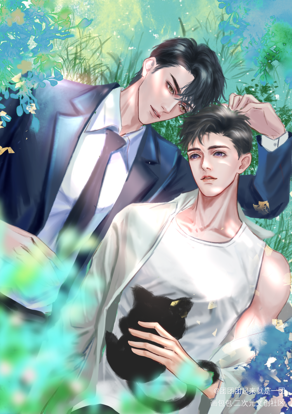小十生日快乐吖～_火焰戎装188男团宫任宫应弦任燚绘画作品