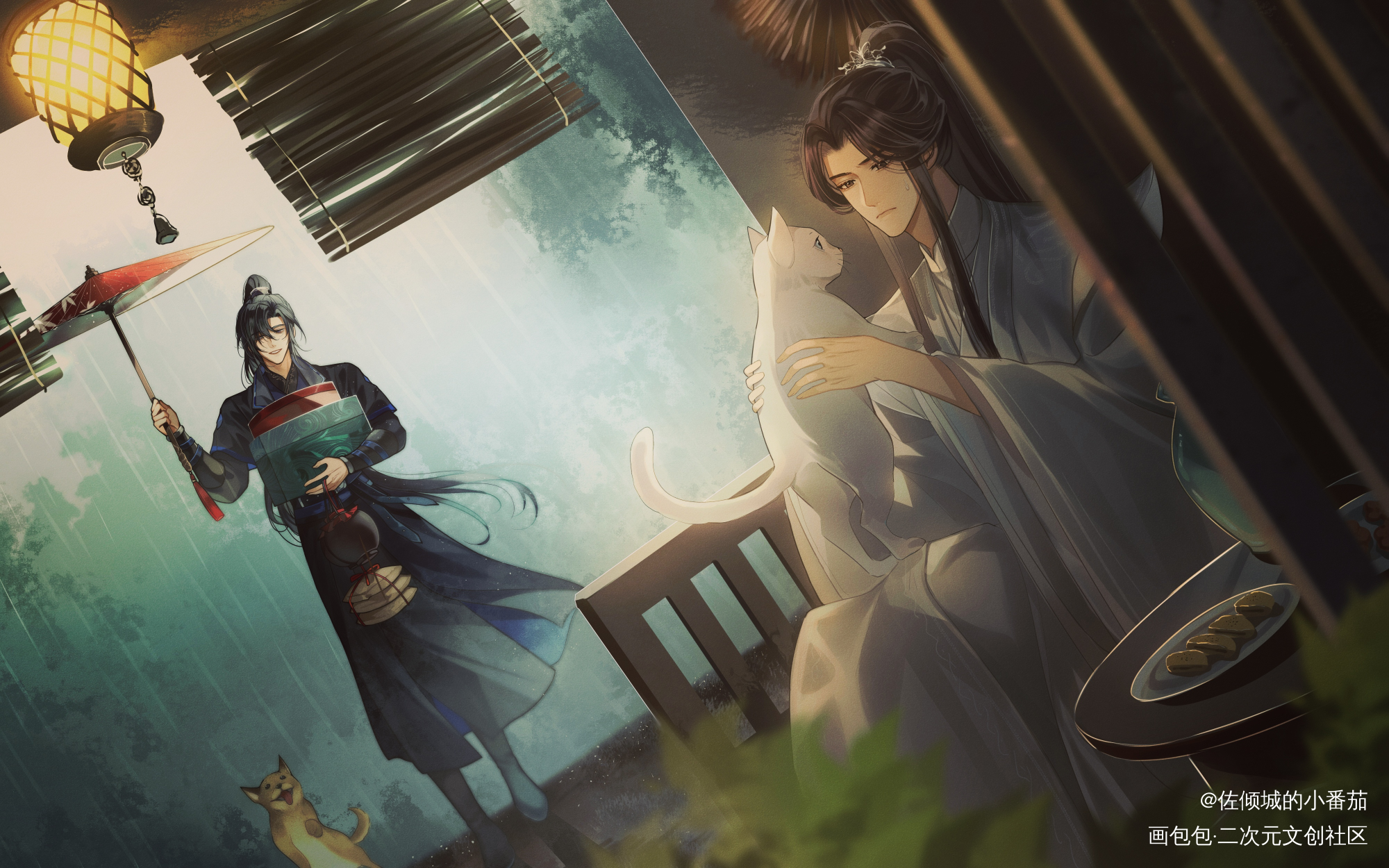 _二哈和他的白猫师尊燃晚墨燃楚晚宁绘画绘画作品
