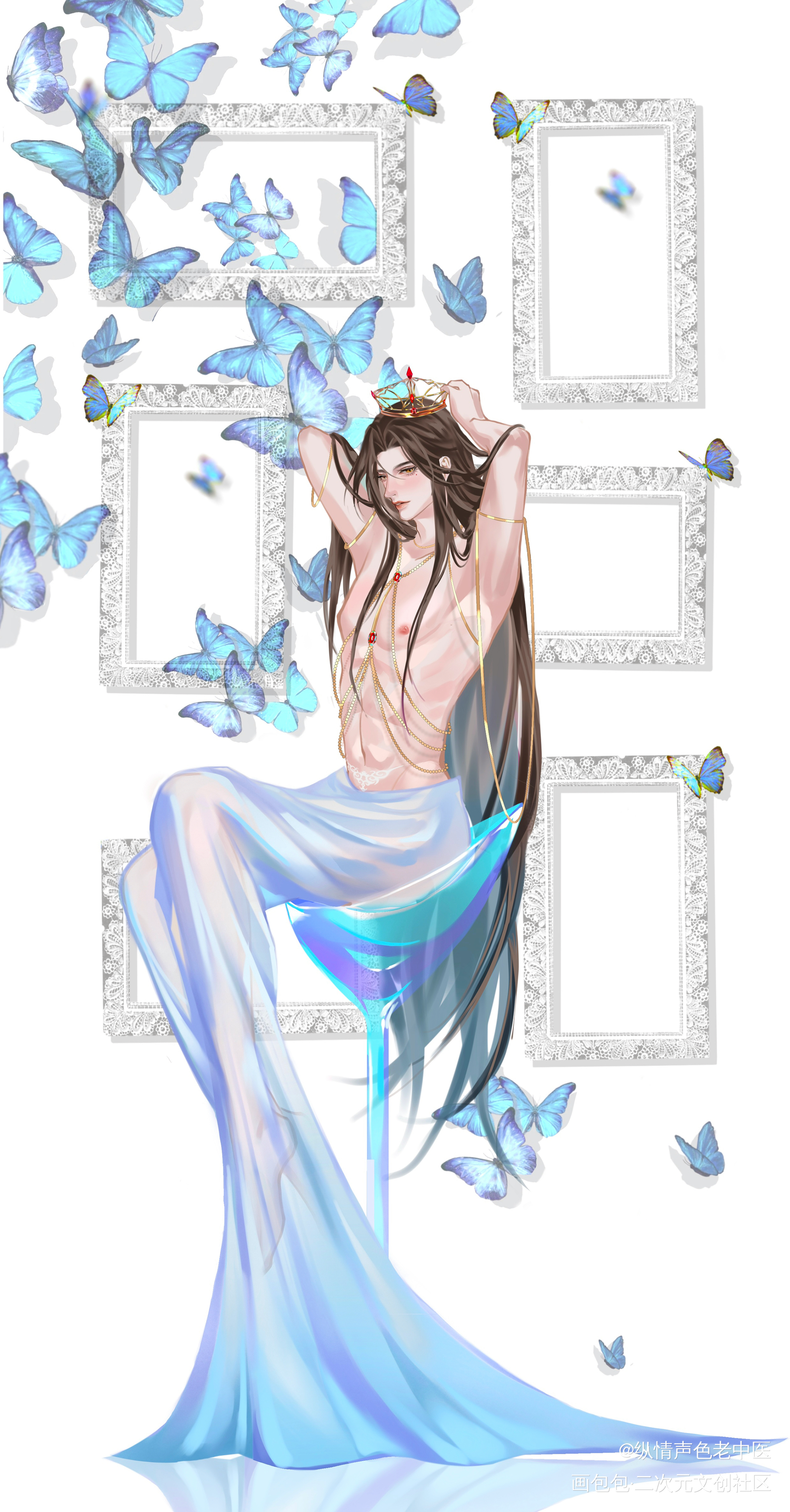 浮光（oc摸鱼）_摸鱼原创oc绘画作品