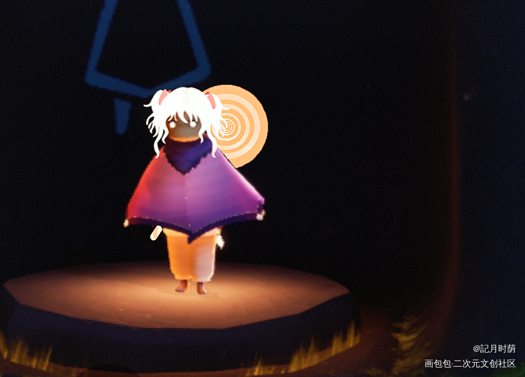 光遇版黑月铁骑_光遇黑月铁骑偷星九月天绘画绘画作品