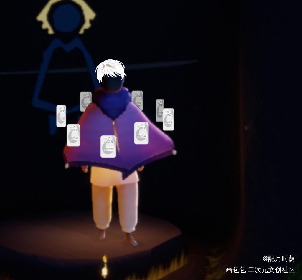 光遇版黑月铁骑_光遇黑月铁骑偷星九月天绘画绘画作品