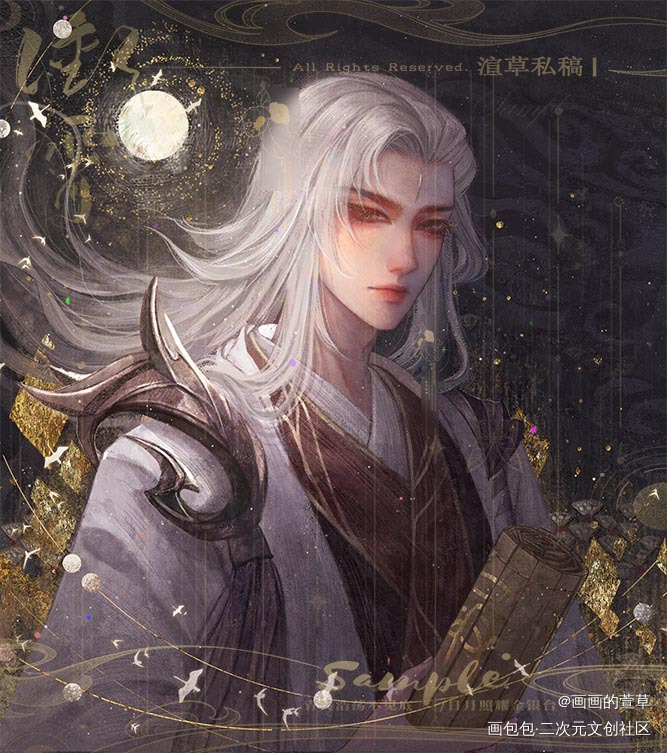 张良～_忘川风华录张良古风我要上首推头像约稿摸鱼约稿绘画绘画作品