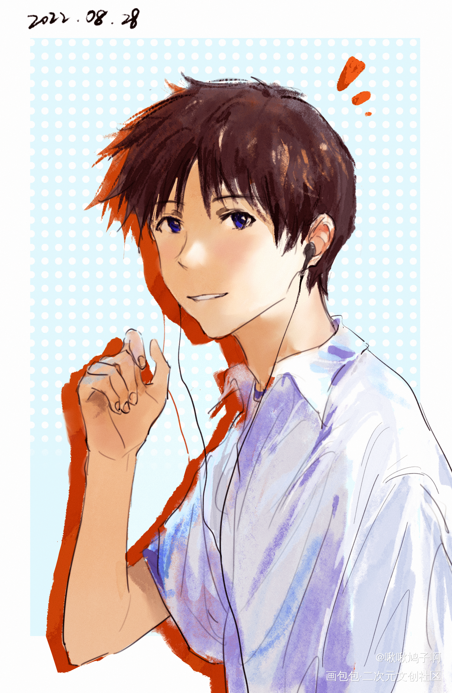 小狗君🤤_EVA碇真嗣板绘涂画画绘画练习绘画新世纪福音战士绘画作品