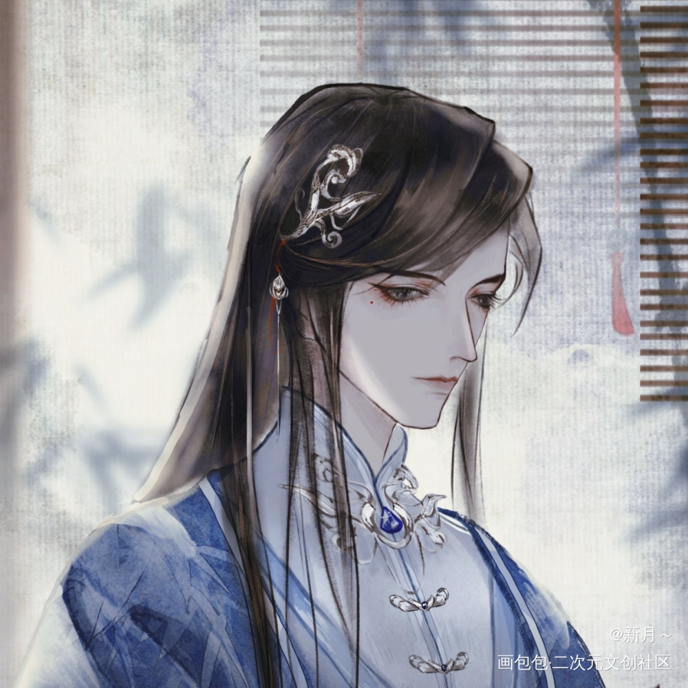 泪痣(✪ω✪)_板绘涂摸鱼页插画绘画绘画作品