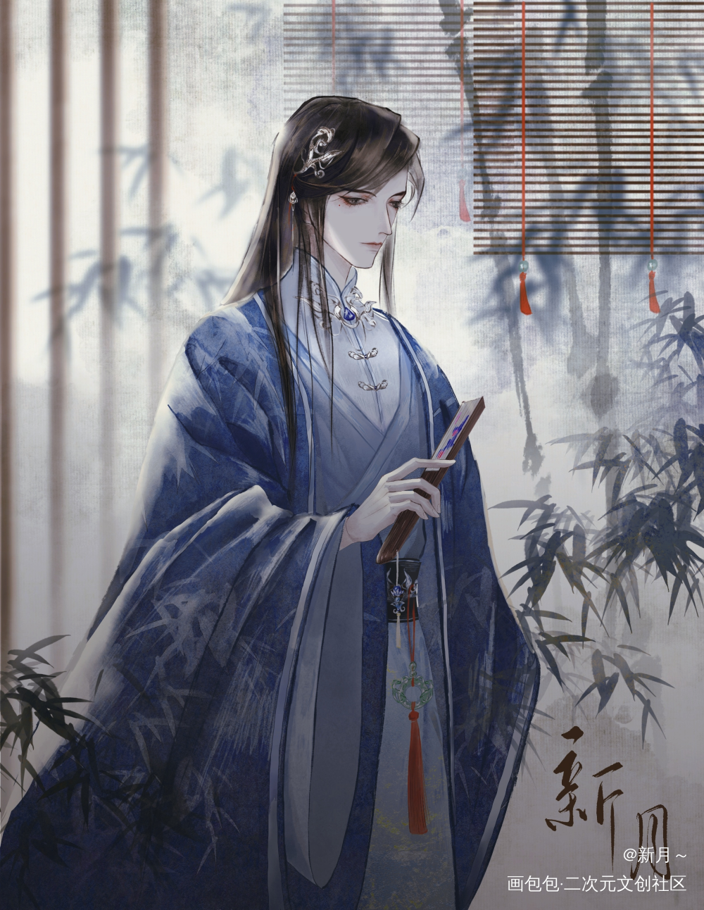 泪痣(✪ω✪)_板绘涂摸鱼页插画绘画绘画作品