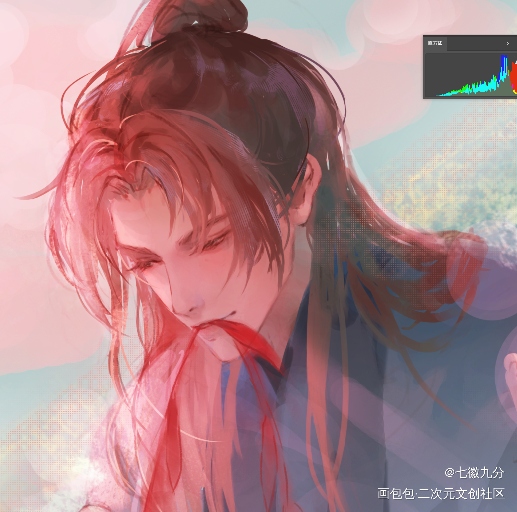 修勾喜欢叼东西_二哈和他的白猫师尊燃晚绘画作品