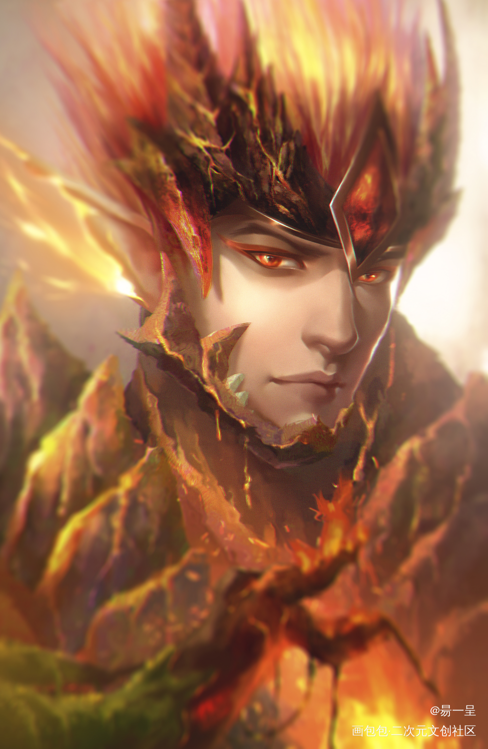 麻辣小龙虾_板绘涂cg厚涂头像插画同人原创插画板绘绘画作品