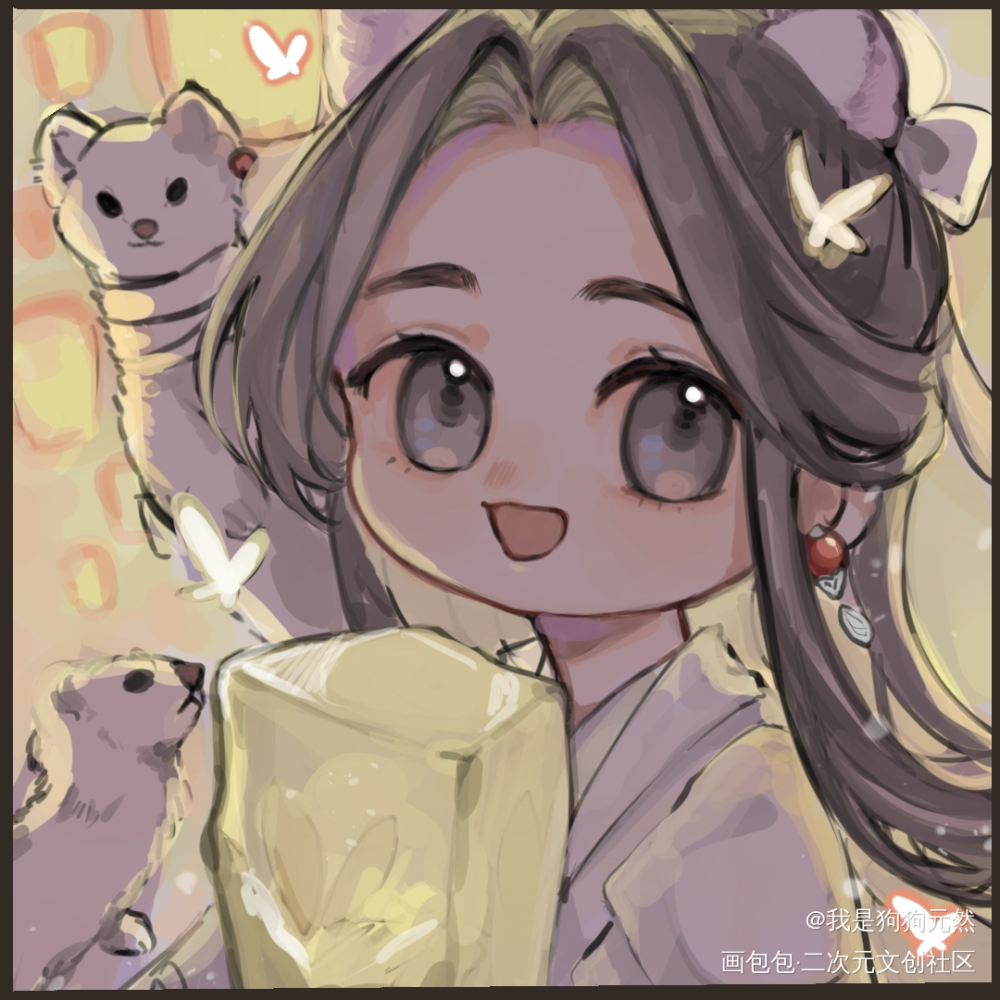 雪.谢小怜.鼬_天官赐福花怜板绘涂绘画作品