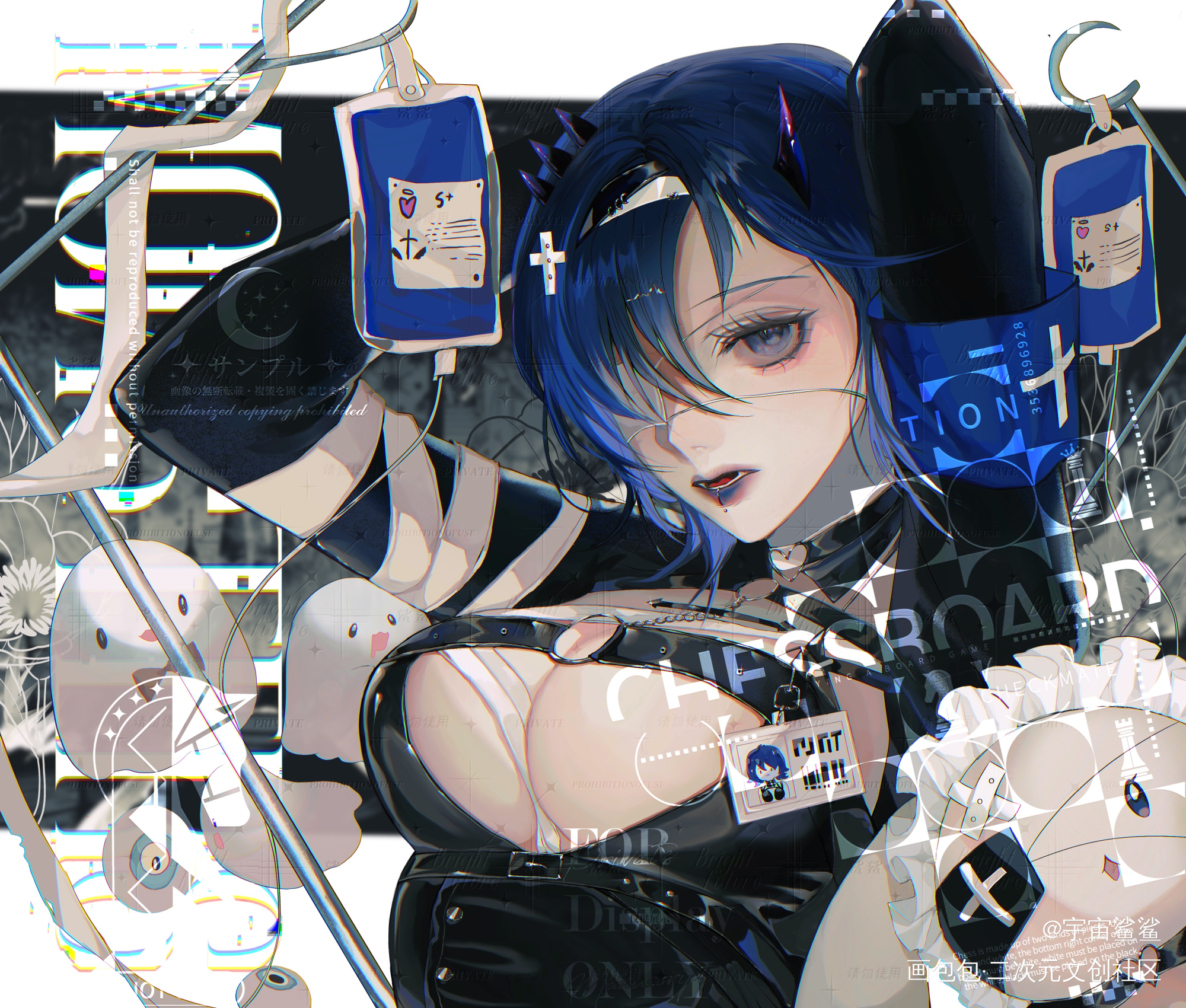 委托_平涂日系我要上首推插画原创oc绘画作品