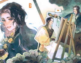 墨魂二周年贺图_绘画作品