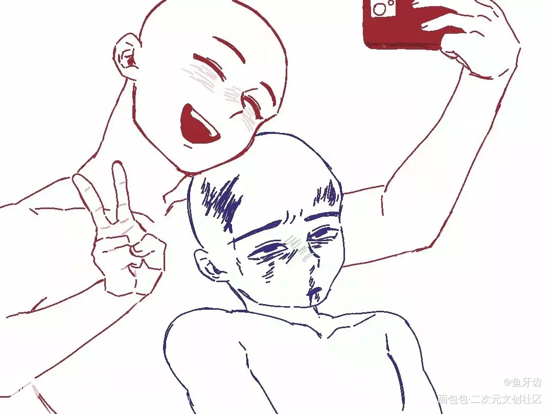 诸位，我喜欢粉红男人_指绘摸鱼自设oc绘画作品
