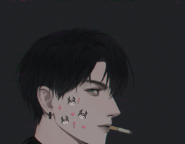 库洛米我最喜欢帅气的男生啦！_绘画作品