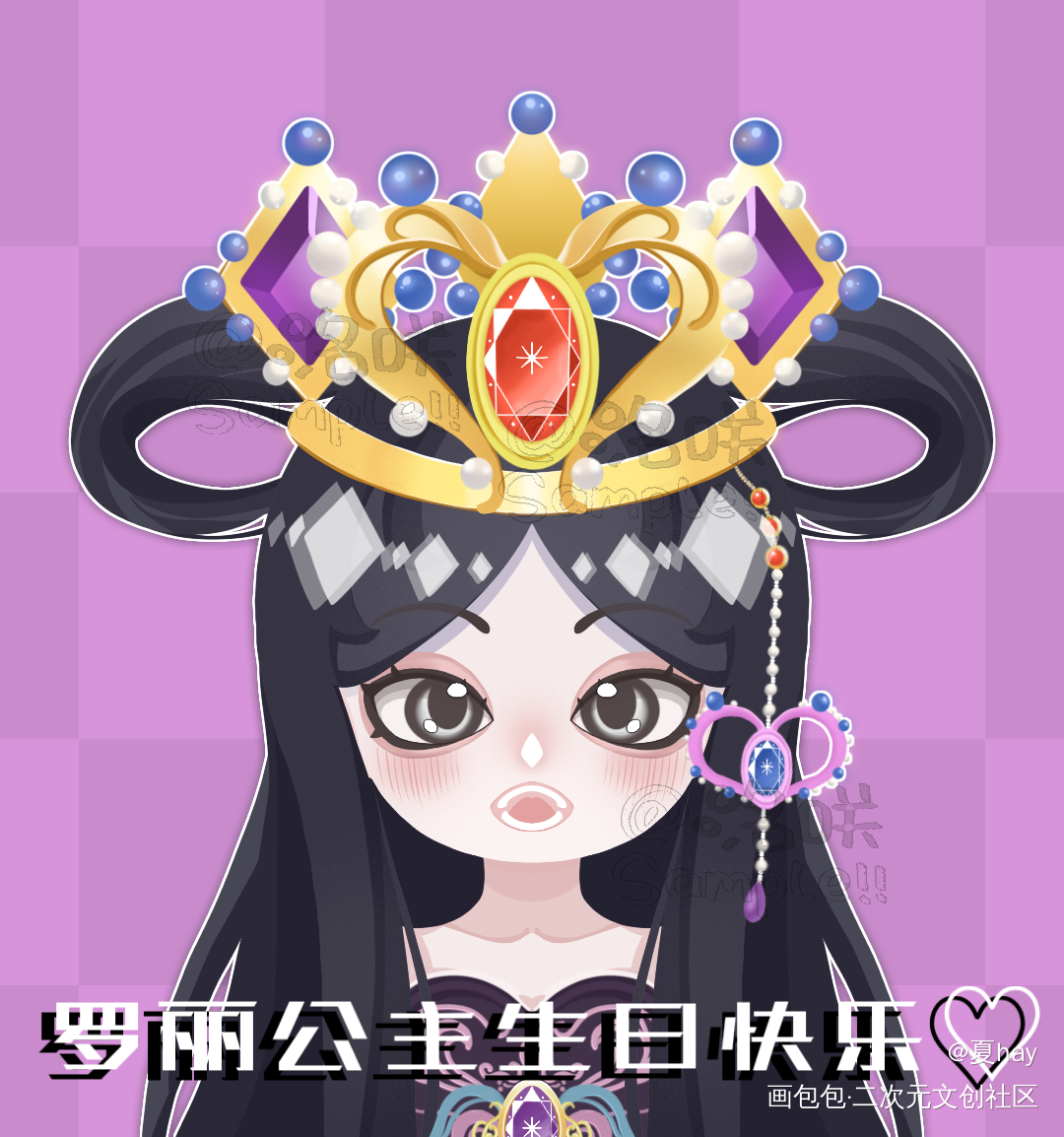 叶罗丽精灵梦，罗丽半身稿_精灵梦叶罗丽绘画作品
