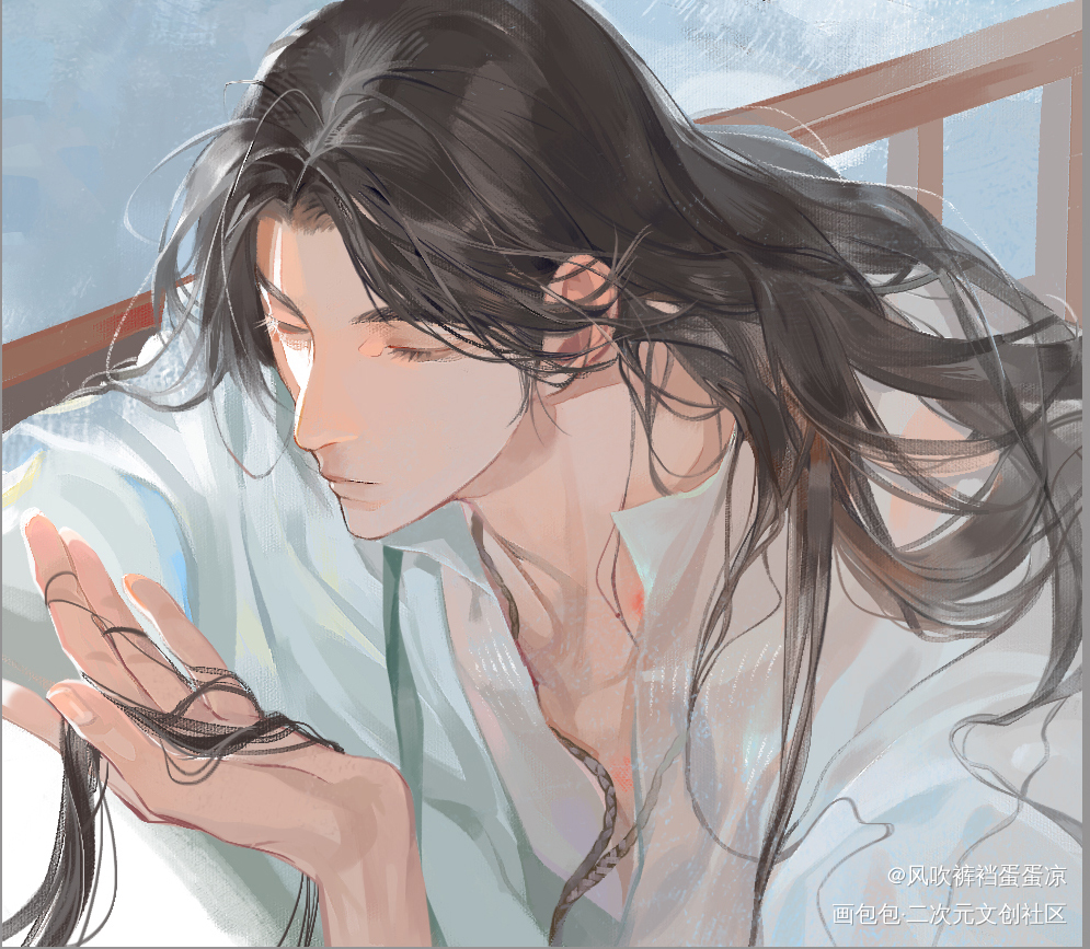 古木入春清色好，不知哪家少年郎_人渣反派自救系统冰秋沈清秋绘画作品